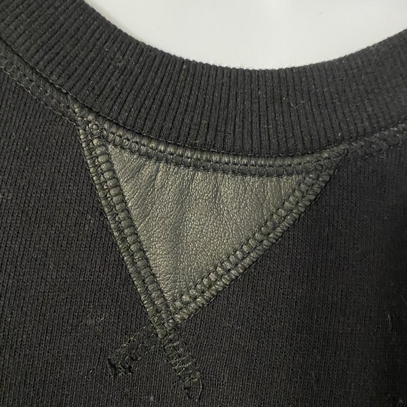 Vince Leather Trim Sweatshirt - Picture 2 of 8